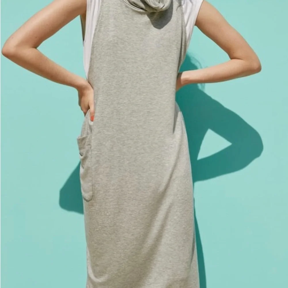 Eileen Fisher Stretch Tencel Lyocell Knit Jumper Midi Sleeveless Dress Size XXS - Picture 2 of 9